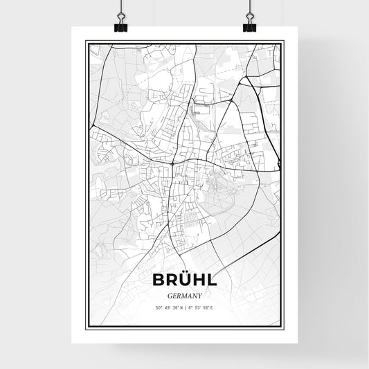 Bruhl Germany - Premium City Map Poster
