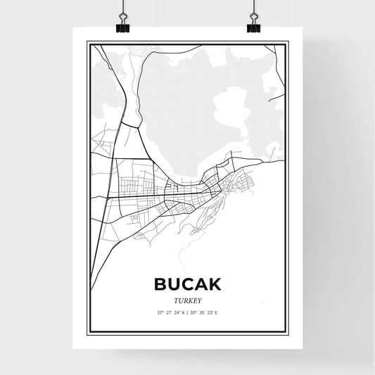 Bucak Turkey - Premium City Map Poster