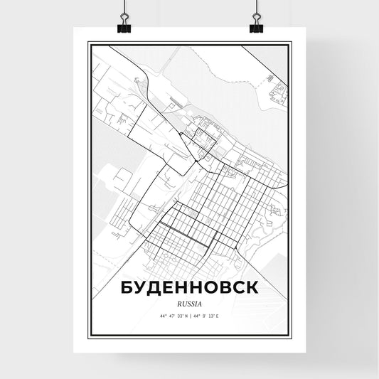 Budyonnovsk Russia - Premium City Map Poster