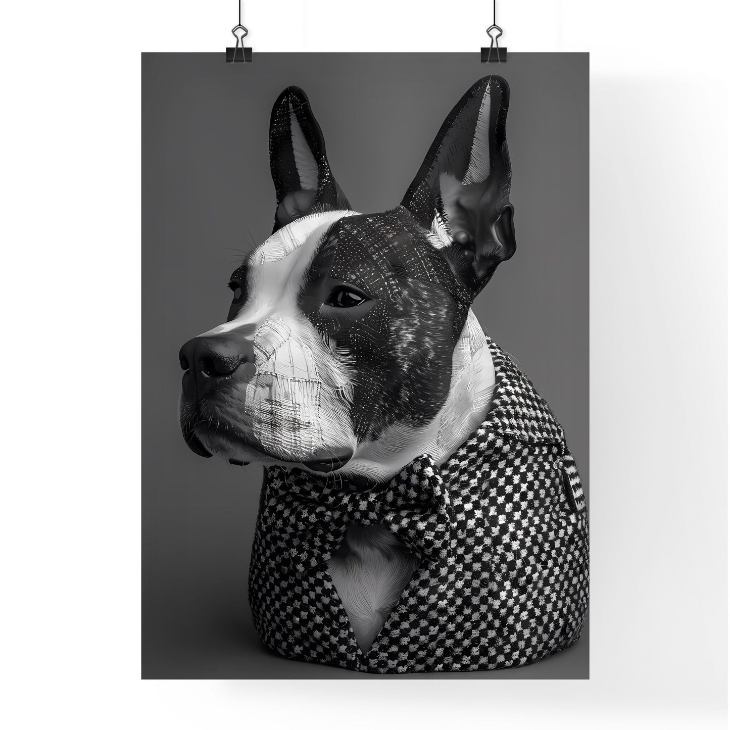 Artful Painting: A Canine Gentleman in Bow Tie and Suit Default Title