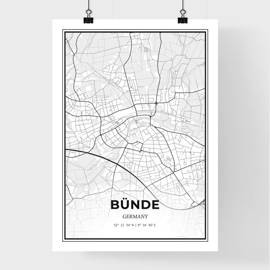 Bunde Germany - Premium City Map Poster