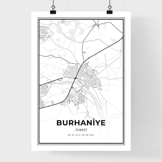 Burhaniye Turkey - Premium City Map Poster