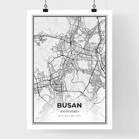 Busan South Korea - Premium City Map Poster