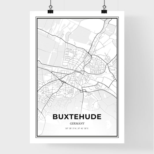 Buxtehude Germany - Premium City Map Poster