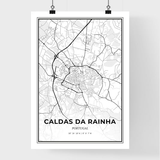 Caldas da Rainha Portugal - Premium City Map Poster