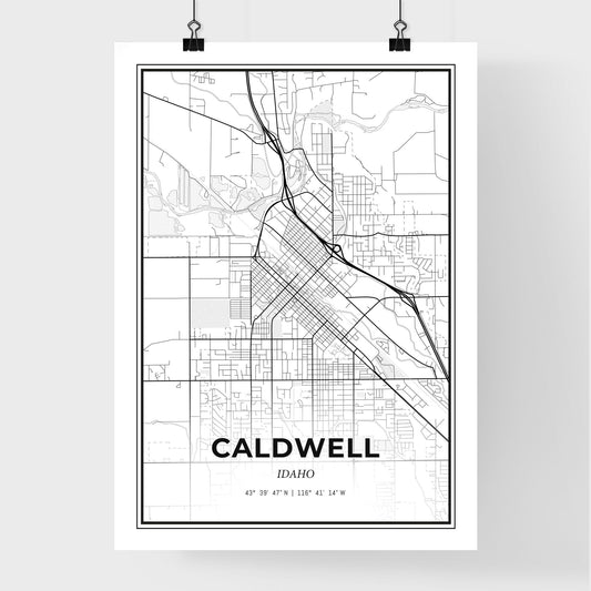 Caldwell Idaho - Premium City Map Poster