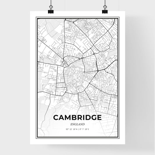 Cambridge England - Premium City Map Poster