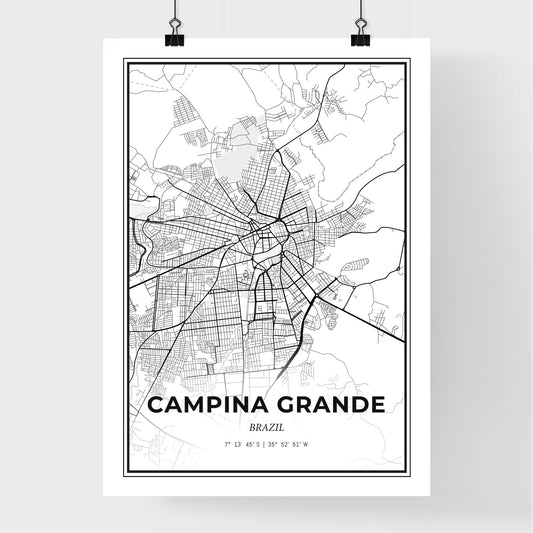 Campina Grande Brazil - Premium City Map Poster