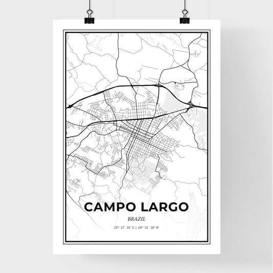 Campo Largo Brazil - Premium City Map Poster