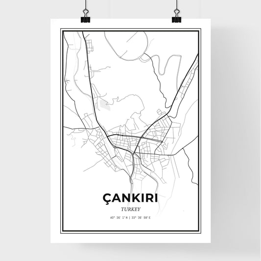 Çankırı Turkey - Premium City Map Poster