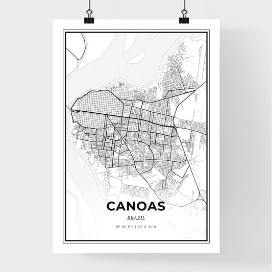 Canoas Brazil - Premium City Map Poster