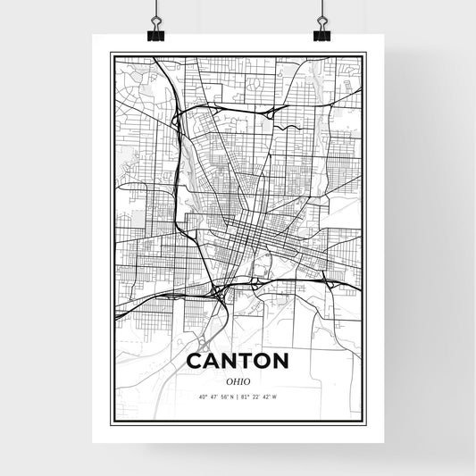 Canton Ohio - Premium City Map Poster