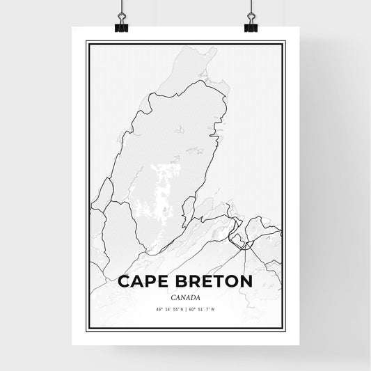Cape Breton Canada - Premium City Map Poster