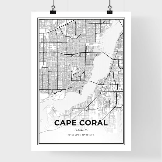 Cape Coral Florida - Premium City Map Poster