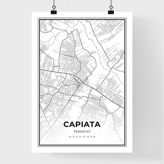 Capiata Paraguay - Premium City Map Poster