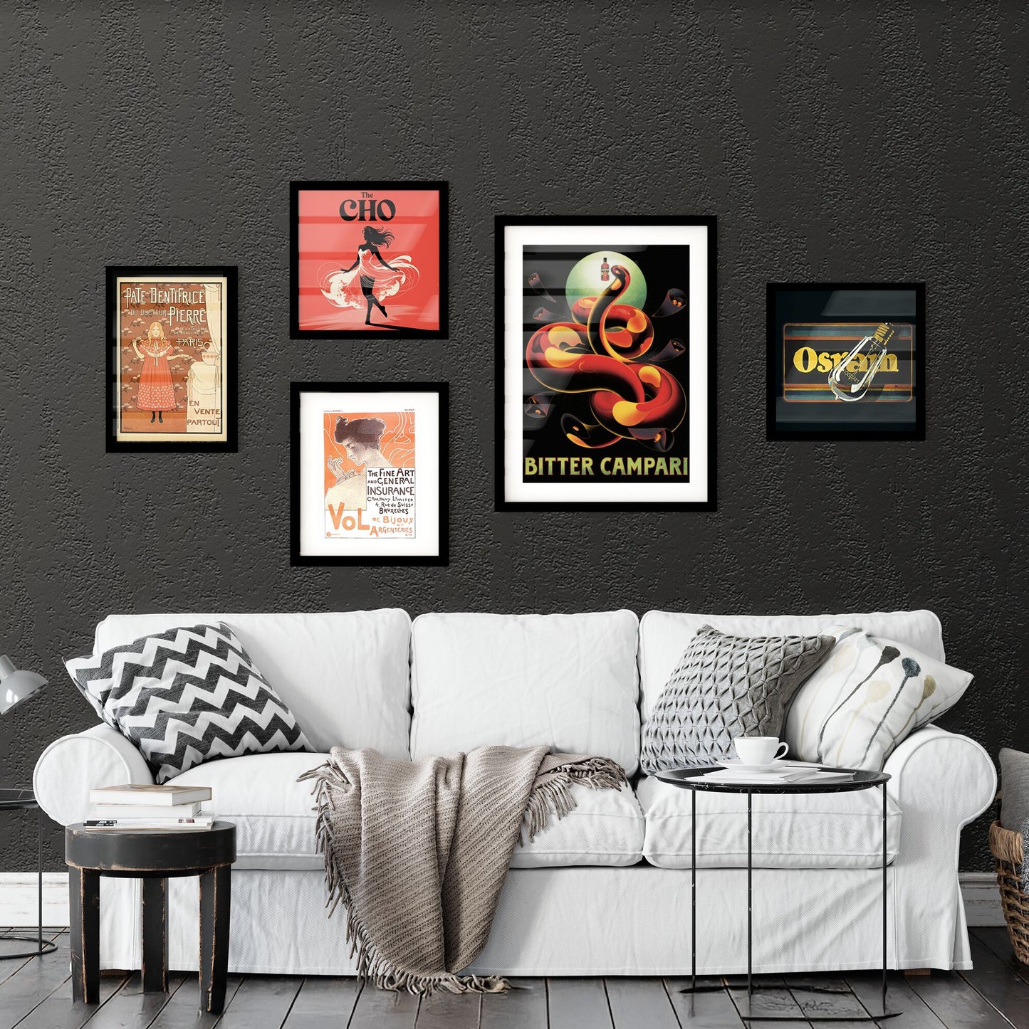 Captivating Artwork of a Vibrant Snake Embracing the Essence of Bitter Campari on a Dark Background. Collection