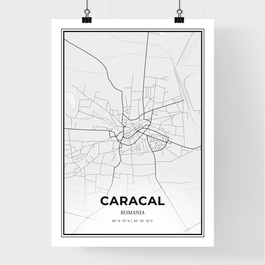 Caracal Romania - Premium City Map Poster