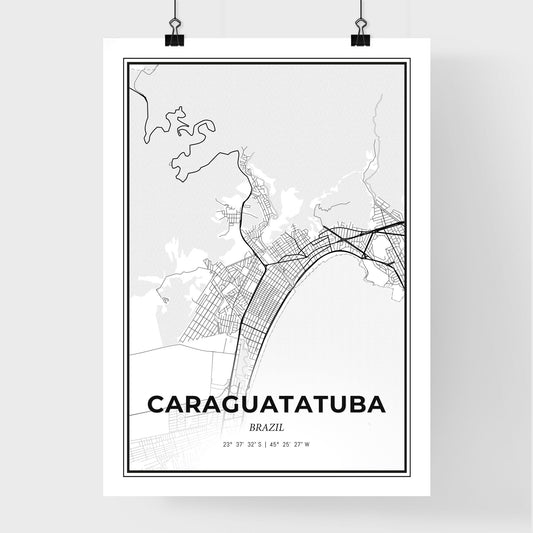 Caraguatatuba Brazil - Premium City Map Poster