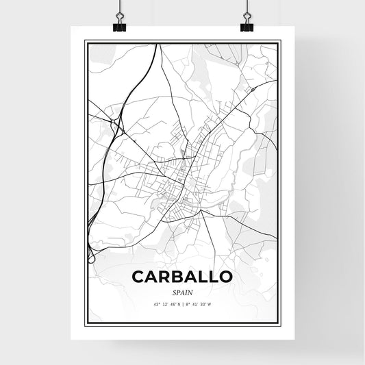 Carballo Spain - Premium City Map Poster