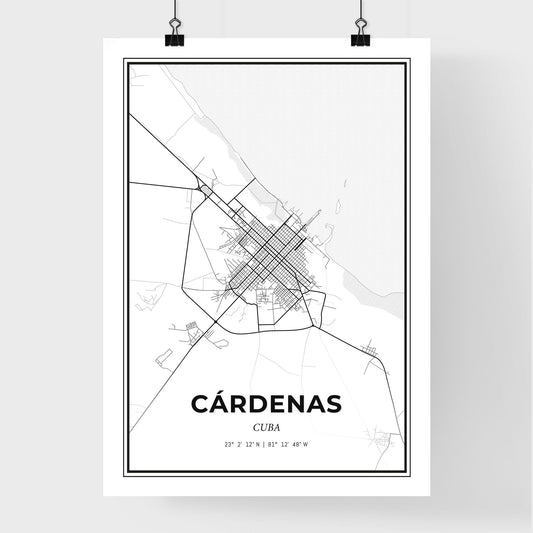 Cárdenas Cuba - Premium City Map Poster