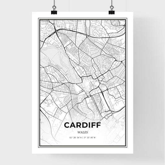 Cardiff Wales - Premium City Map Poster