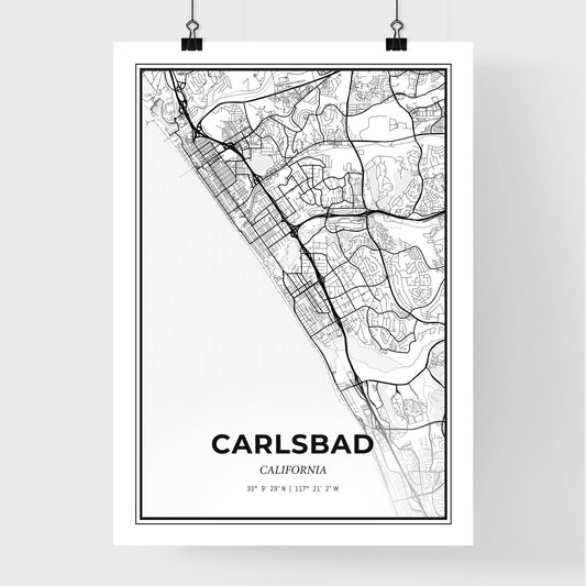 Carlsbad California - Premium City Map Poster