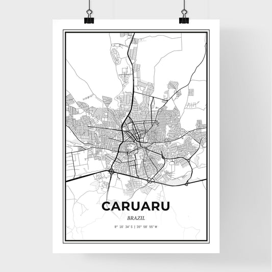 Caruaru Brazil - Premium City Map Poster
