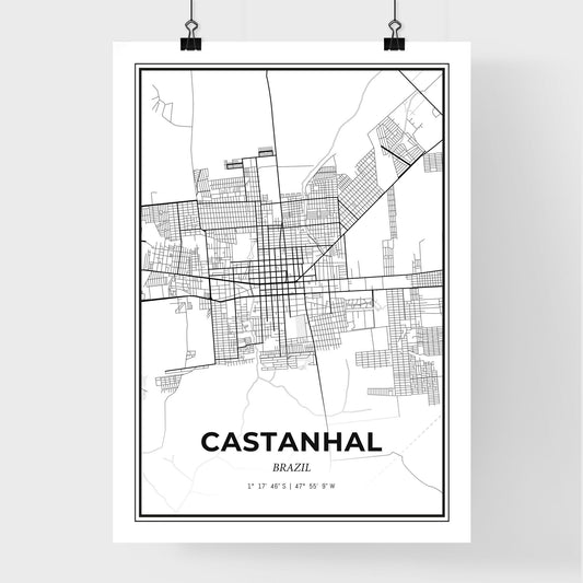 Castanhal Brazil - Premium City Map Poster