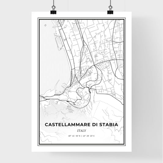 Castellammare di Stabia Italy - Premium City Map Poster
