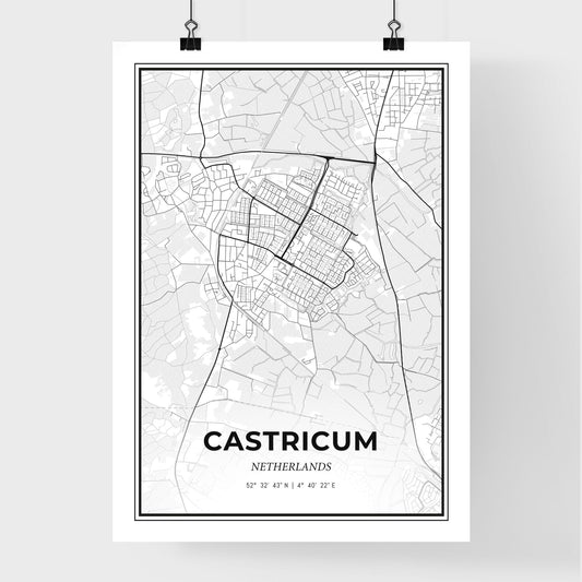 Castricum Netherlands - Premium City Map Poster