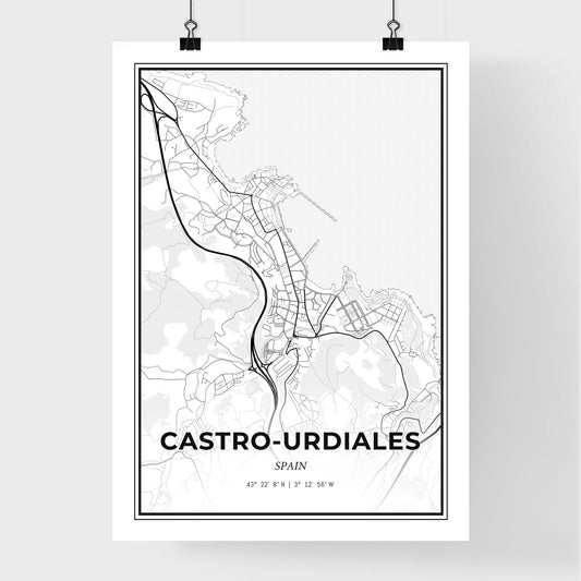 Castro-Urdiales Spain - Premium City Map Poster