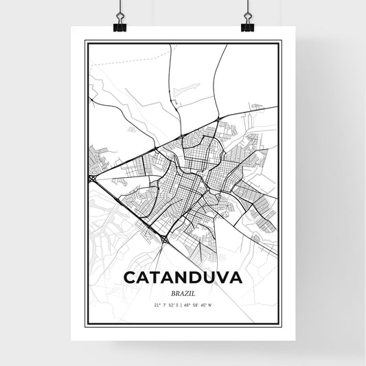 Catanduva Brazil - Premium City Map Poster