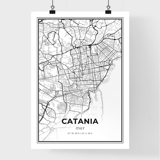 Catania Italy - Premium City Map Poster