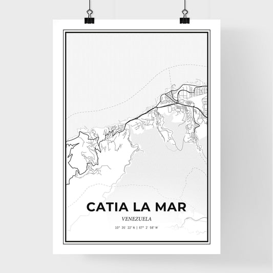Catia La Mar Venezuela - Premium City Map Poster