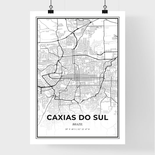 Caxias do Sul Brazil - Premium City Map Poster