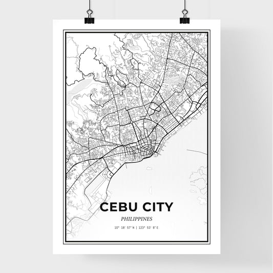 Cebu City Philippines - Premium City Map Poster