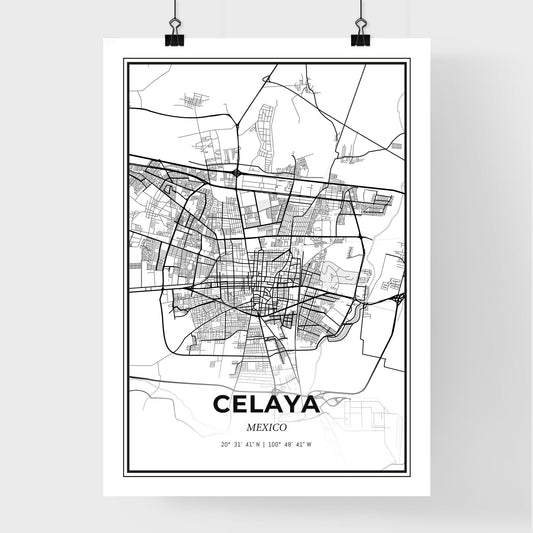 Celaya Mexico - Premium City Map Poster