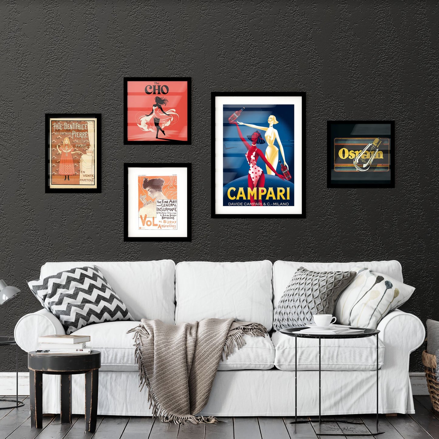 Celebrating Style and Flavor: Iconic Women Toasting with Campari in a Vibrant Retro Artwork. Collection