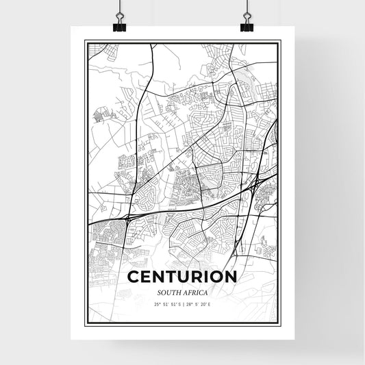 Centurion South Africa - Premium City Map Poster