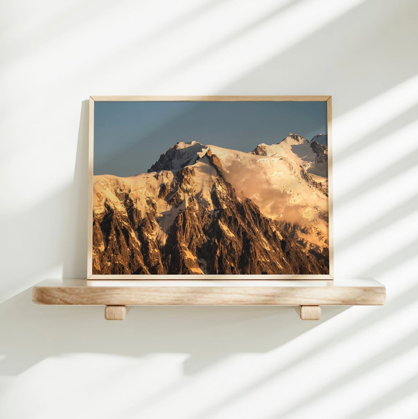 Aiguille du Midi Sunset Wall Art - Golden Hour Chamonix Print
