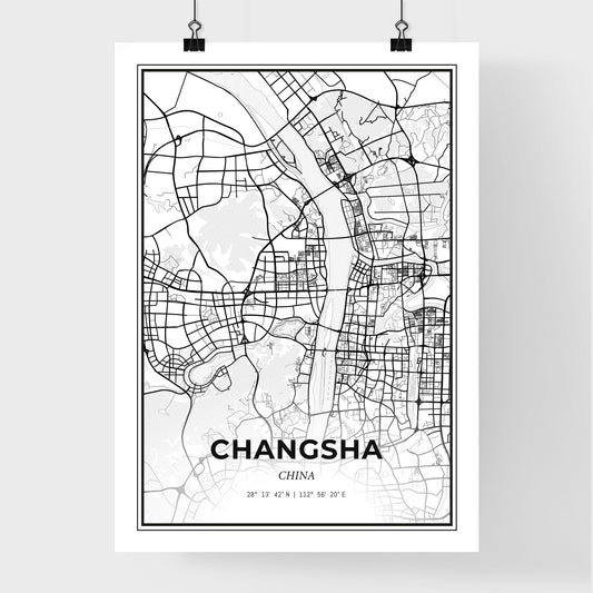 Changsha China - Premium City Map Poster