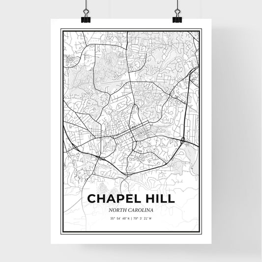 Chapel Hill North Carolina - Premium City Map Poster
