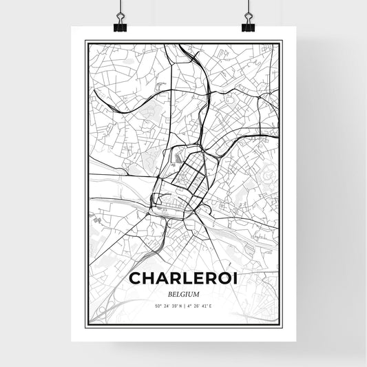 Charleroi Belgium - Premium City Map Poster