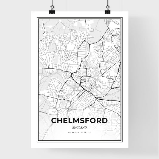 Chelmsford England - Premium City Map Poster