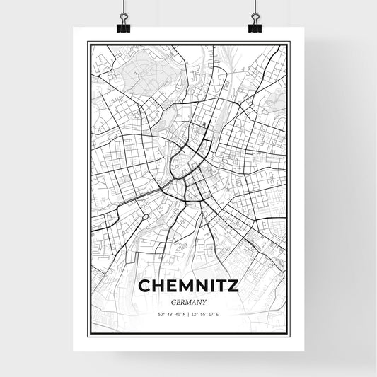 Chemnitz Germany - Premium City Map Poster