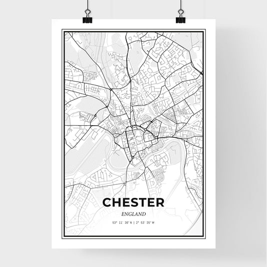 Chester England - Premium City Map Poster