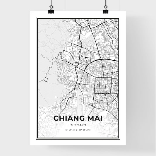 Chiang Mai Thailand - Premium City Map Poster