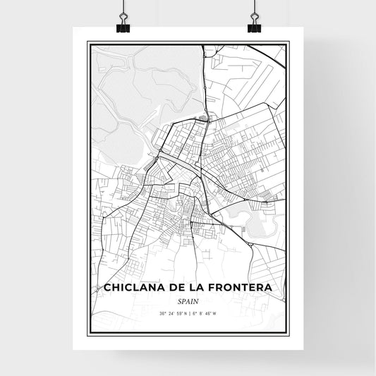 Chiclana de la Frontera Spain - Premium City Map Poster