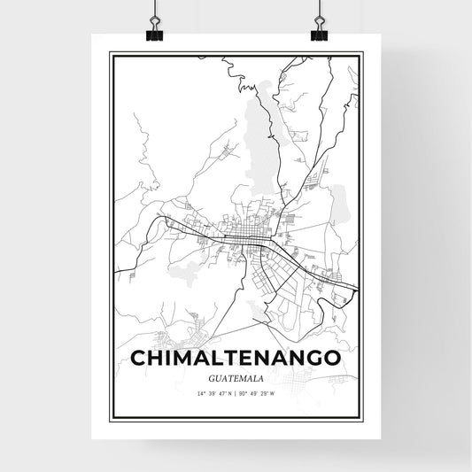 Chimaltenango Guatemala - Premium City Map Poster