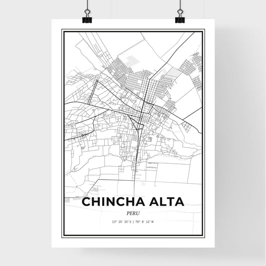 Chincha Alta Peru - Premium City Map Poster